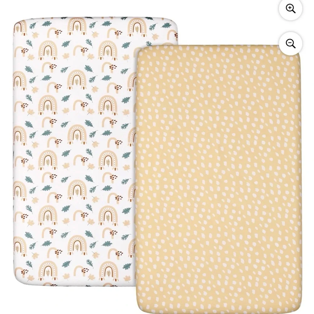 NWT Baby Universal Mini Crib Pack N Play, Fitted Playard Sheet, Autumn, 38"x26" - Picture 3 of 8